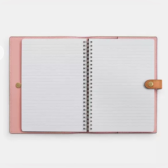 Coach Powder Pink Notebook In Signature Canvas - Picture 2 of 10